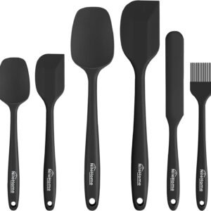 NileHome Silicone Spatula Set 6 Pieces Food Grade Kitchen Utensils with Silicone Brush Heat Resistant BPA-Free Rubber Spatula for Scraping, Baking, Cooking, Mixing  Amazon.co.uk Home & Kitchen