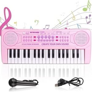 m zimoon Kids Piano Keyboard, 37 Keys Electronic Piano for Kids Music Piano Portable Multi-Function Musical Instruments Educational Toy Birthday for Boys Girls Children Beginner